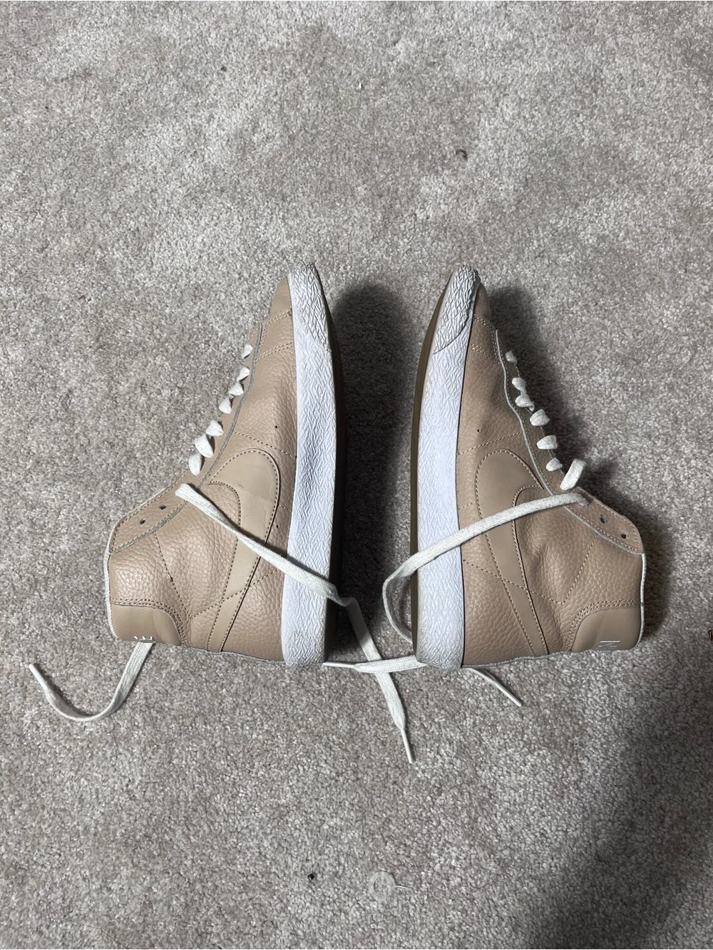 Nike Beige/Tan High-Top Sneakers